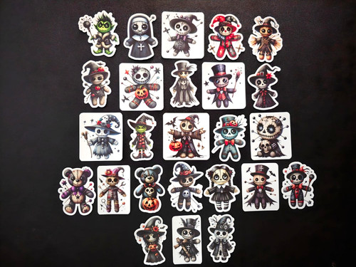 Voodoo doll vinyl stickers - doll,